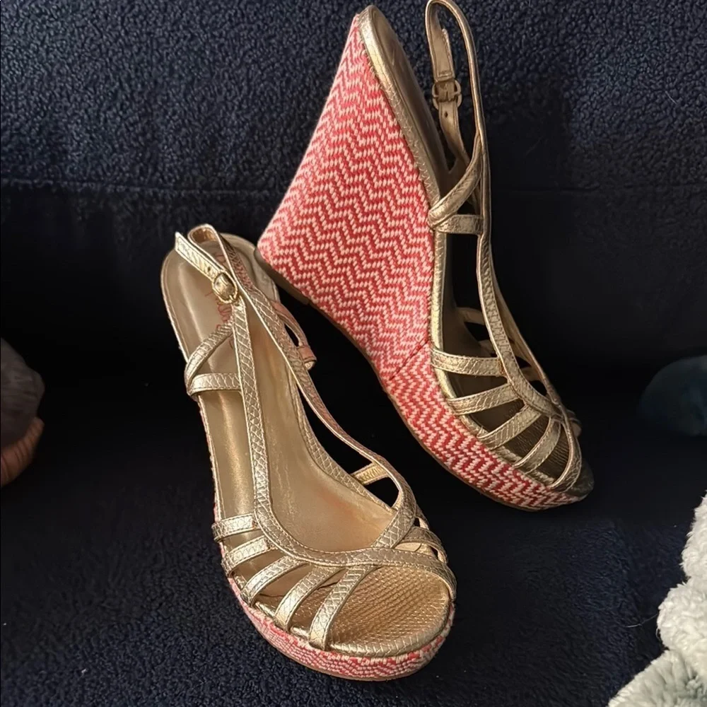 Lilly Pulitzer Sophie Chevron Wedge Sandals